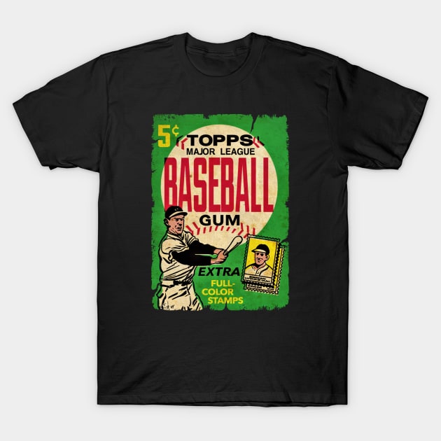 VINTAGE BASEBALL - TOPPS CARDS FULL COLOR STAMPS T-Shirt by kedaiadon